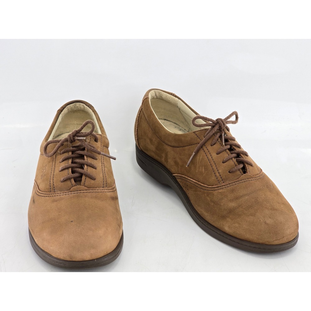 SAS Siesta Walking Shoes Women 6.5 M Brown Nubuck Lace Up Comfort - Good